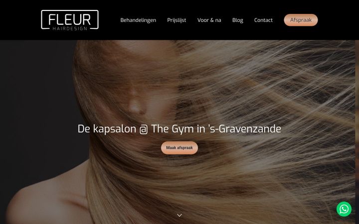 Screenshot of fleurhairdesign.nl