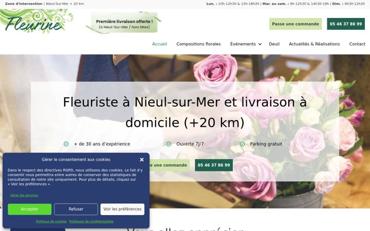 Screenshot of fleurine17.fr