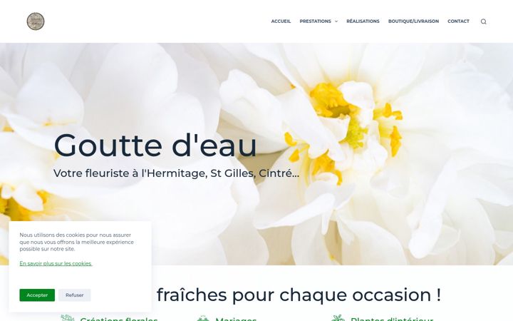Screenshot of fleuriste-goutte-deau.fr