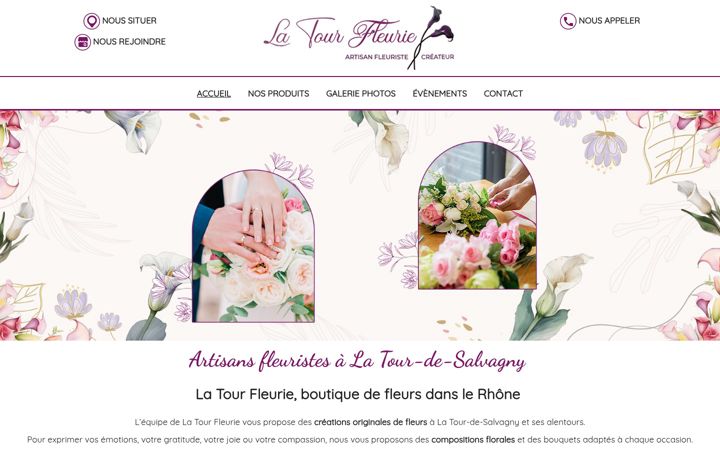 Screenshot of fleuriste-latourfleurie.fr