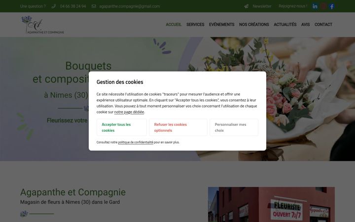 Screenshot of fleuriste-nimes.fr