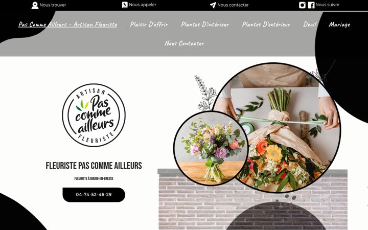 Screenshot of fleuriste-pas-comme-ailleurs.fr