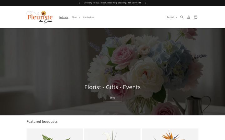 Screenshot of fleuristeducoin.com
