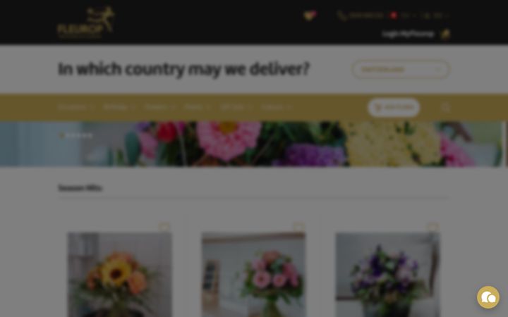 Screenshot of fleurop.ch