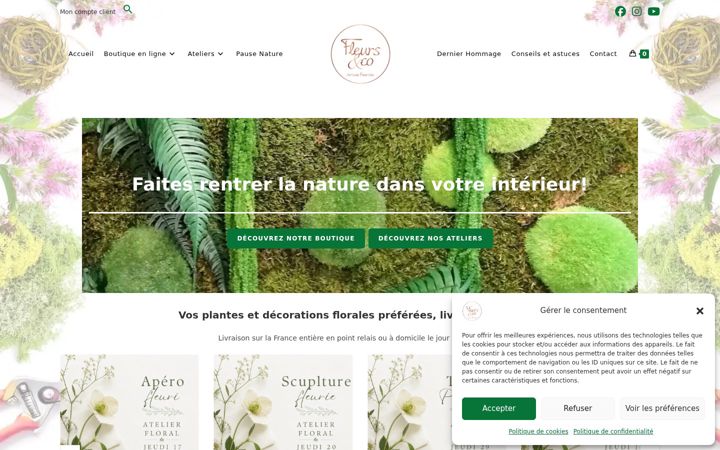 Screenshot of fleursandco.com