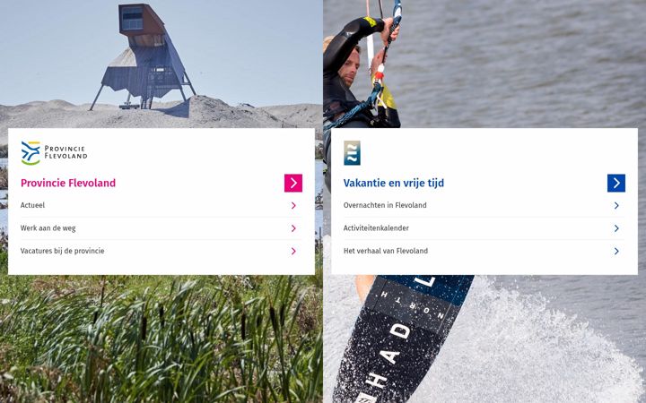 Screenshot of flevoland.nl