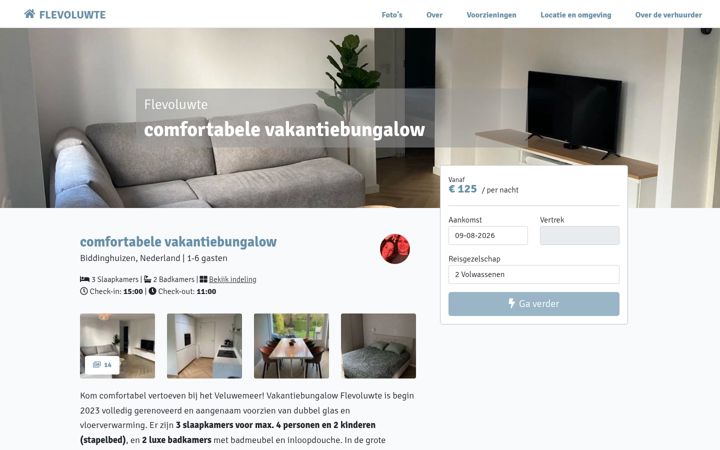 Screenshot of flevoluwte.nl