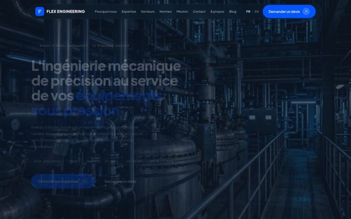 Screenshot of flex-engineering.fr