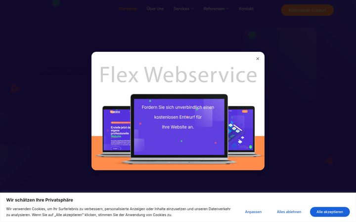 Screenshot ta' flex-webservice.de