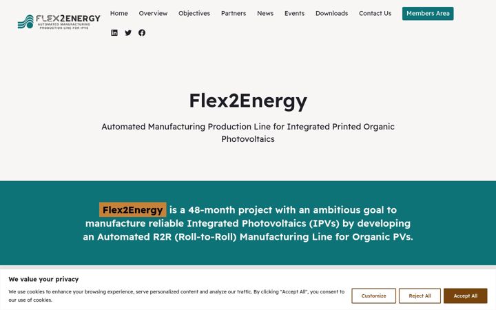 Screenshot of flex2energy.eu