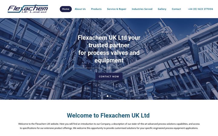 Screenshot of flexachem.co.uk