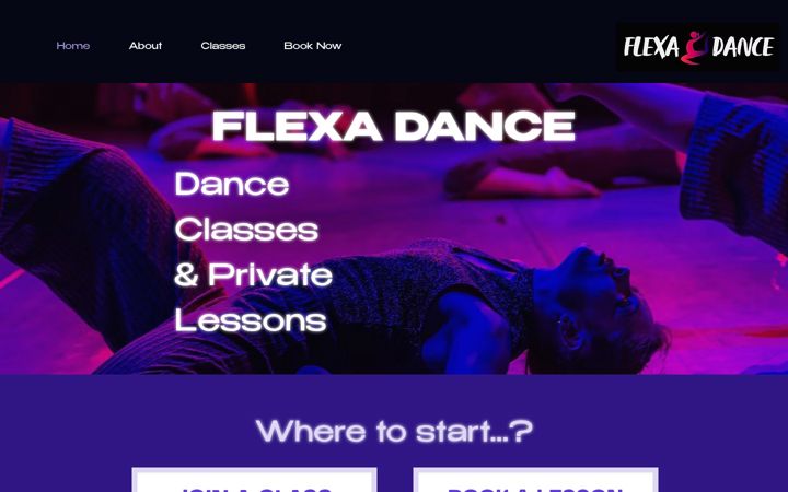 Screenshot of flexadance.com