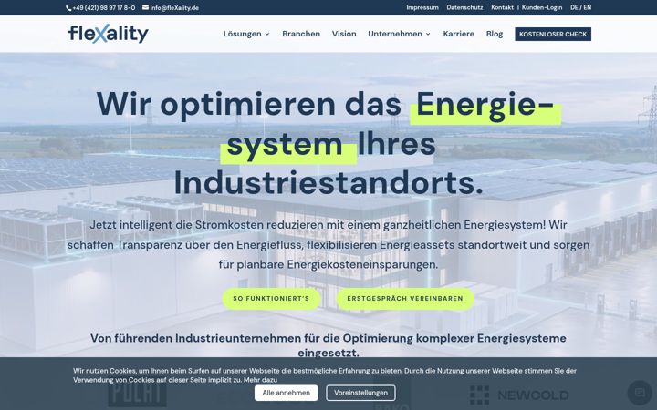 Screenshot of flexality.de