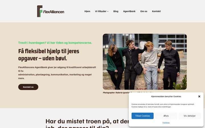 Screenshot of flexalliancen.dk