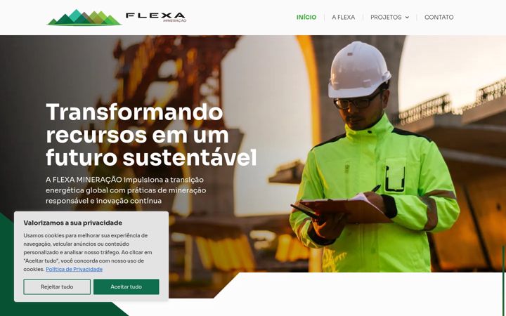 Screenshot of flexamineracao.com.br