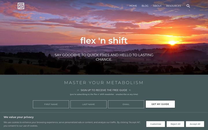 Screenshot of flexandshift.com