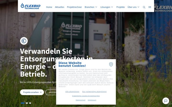 Screenshot of flexbio.de
