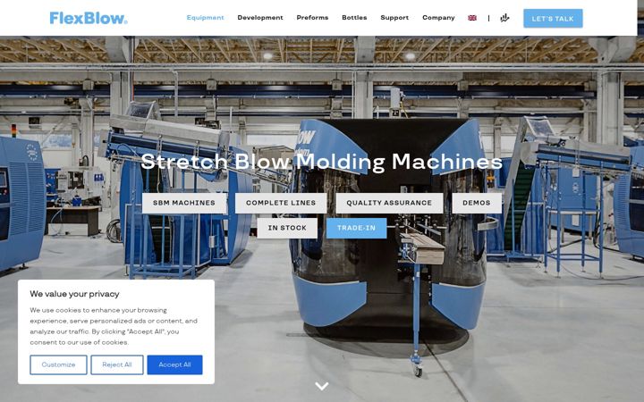 Screenshot of flexblow.com