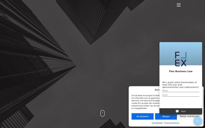 Screenshot of flexbusinesslaw.be