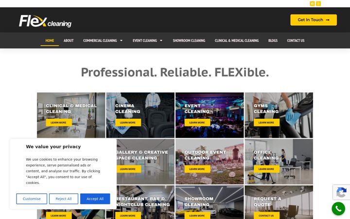 Screenshot of flexcleaning.co.uk