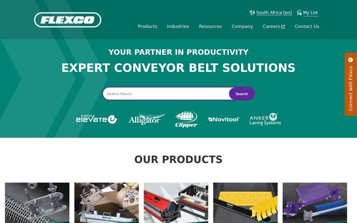 Képernyőkép: flexco.co.za