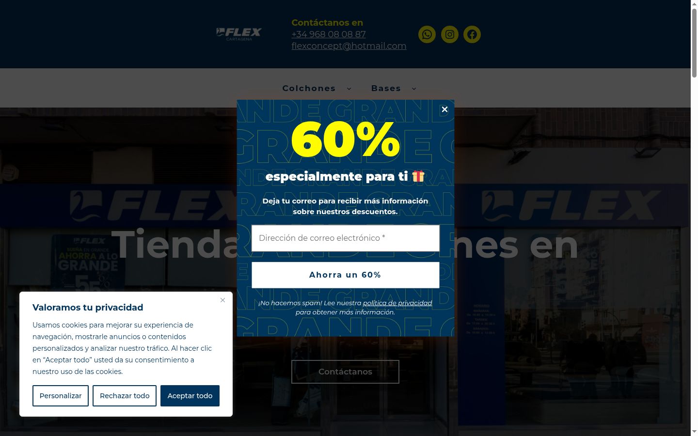 Sutikimo reklamjuostės, rodytos prieš bet kokią sąveiką, ekrano kopija