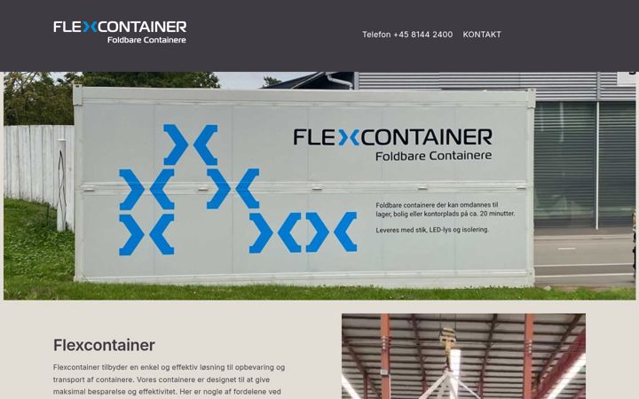 Screenshot of flexcontainer.dk