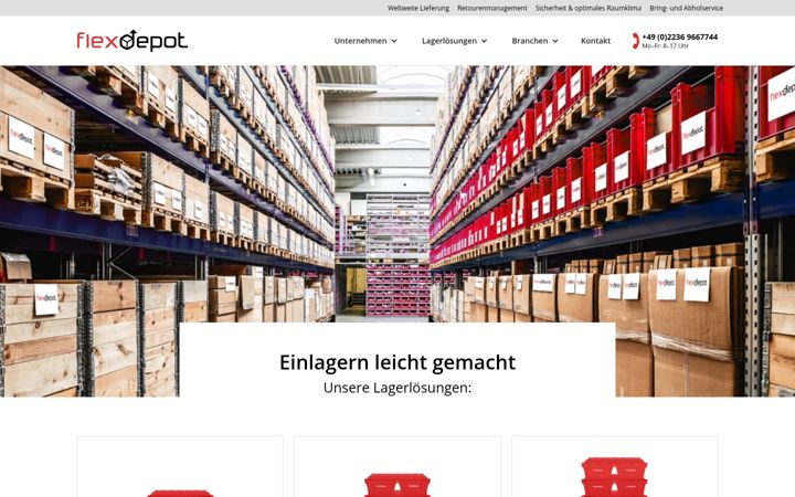 Screenshot of flexdepot.de