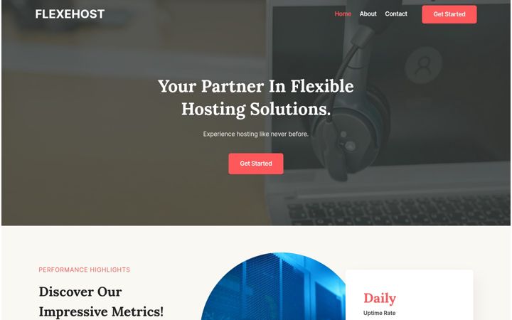 Screenshot of flexehost.com