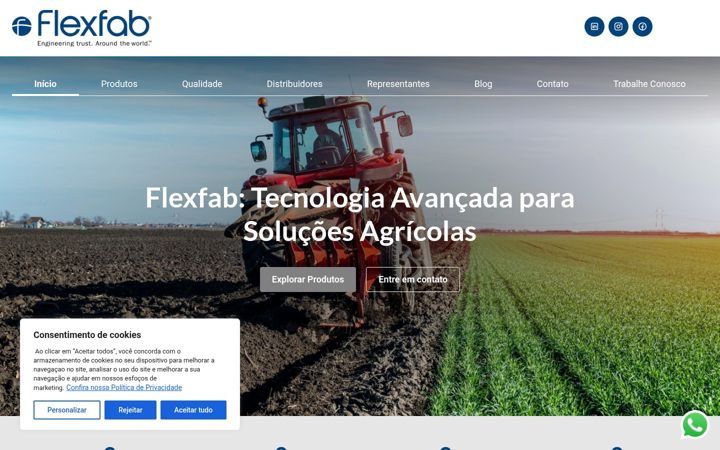 Screenshot of flexfab.com.br