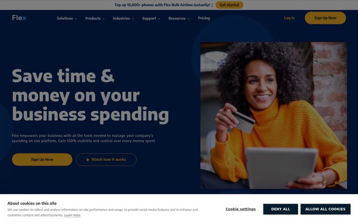 Snímek obrazovky flexfinance.ai