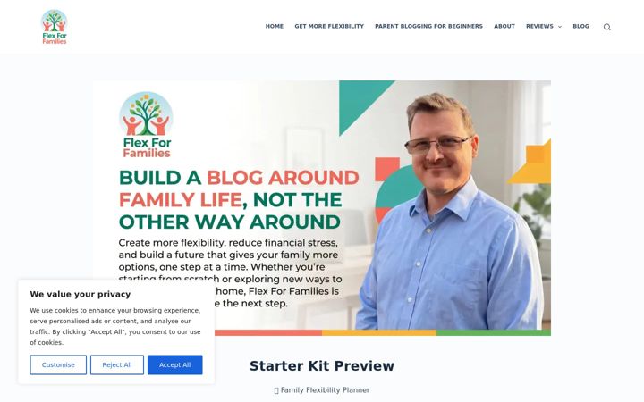 Screenshot of flexforfamilies.com