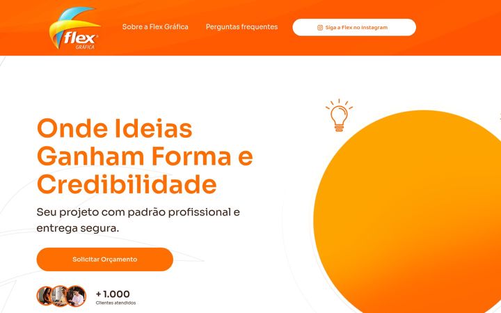 Screenshot of flexgrafica.com.br