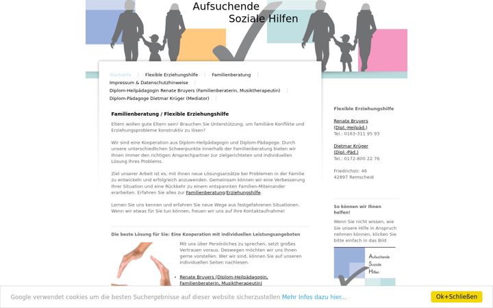 Screenshot of flexible-erziehungshilfe.com