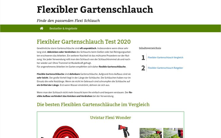 Screenshot of flexibler-gartenschlauch.com