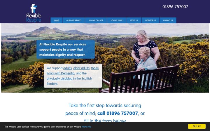 Screenshot of flexiblerespite.com