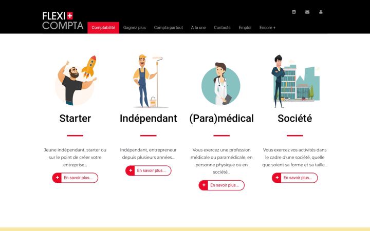 Zrzut ekranu flexicompta.be