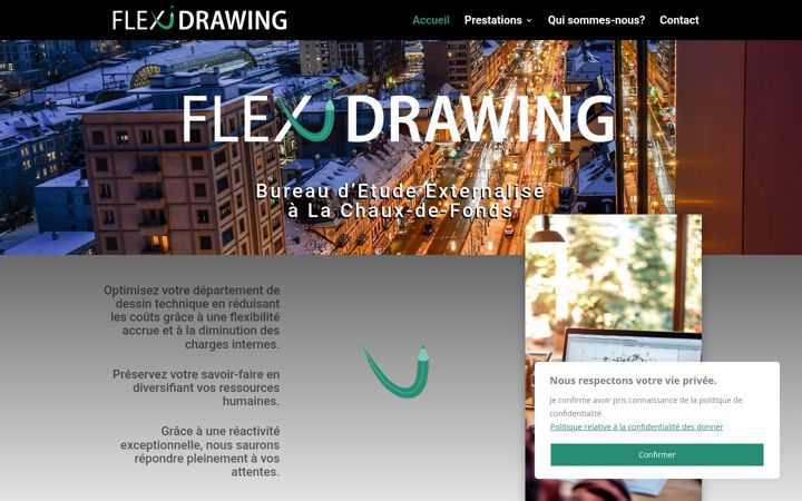 Screenshot of flexidrawing.ch
