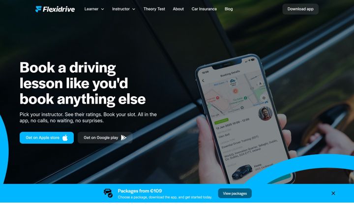 Ekraanipilt saidist flexidrive.ie
