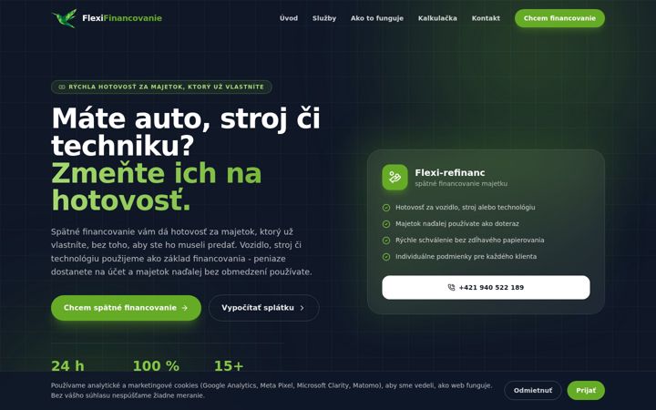 Screenshot of flexifinancovanie.sk