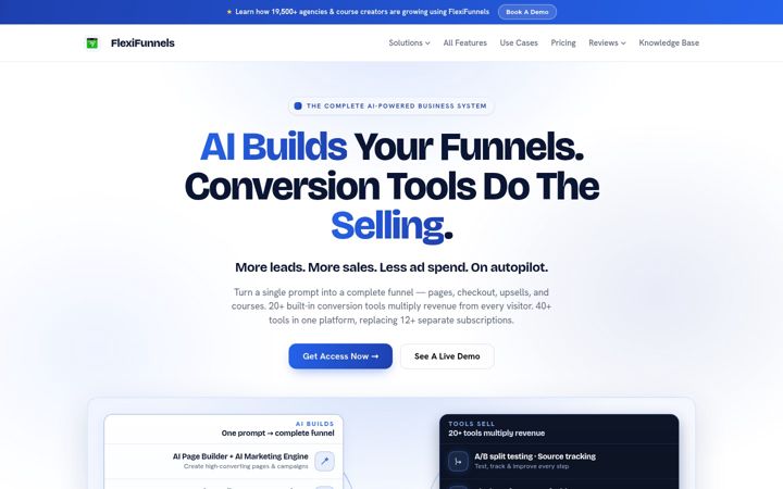 Screenshot of flexifunnels.com