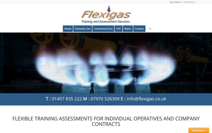 Screenshot of flexigas.co.uk