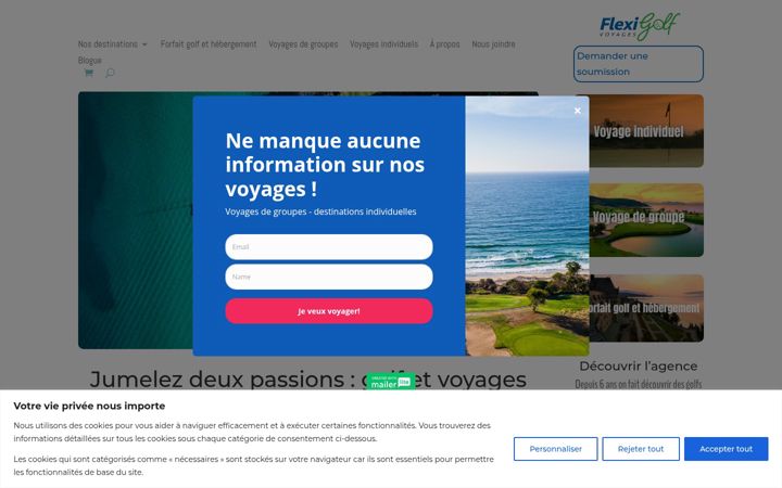 Screenshot di flexigolfvoyages.ca