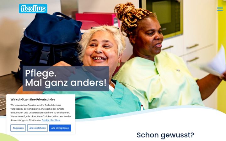 Screenshot of flexilus.de