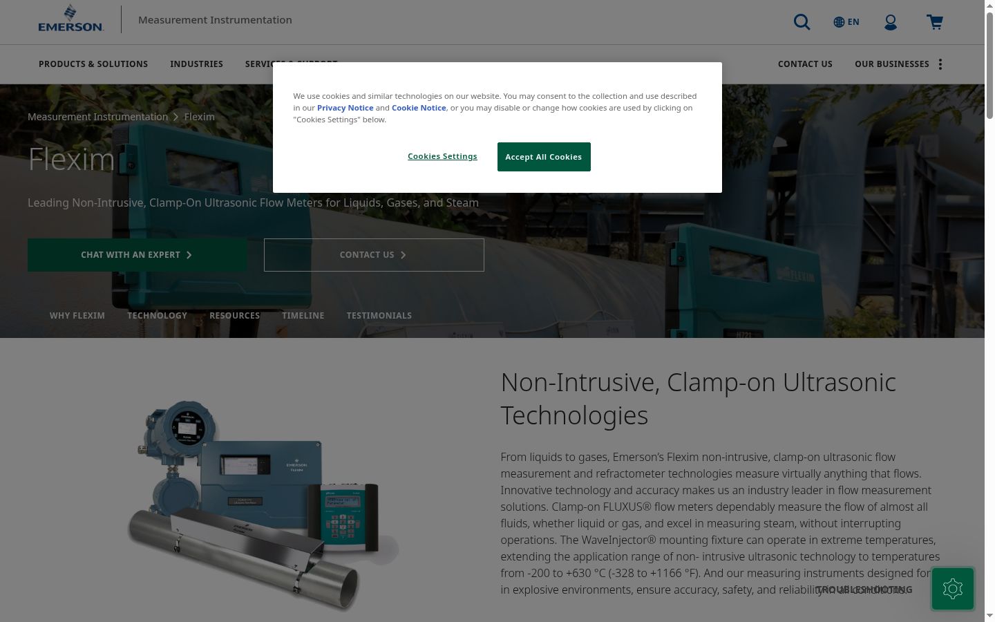 Screenshot of the consent banner shown before any interaction