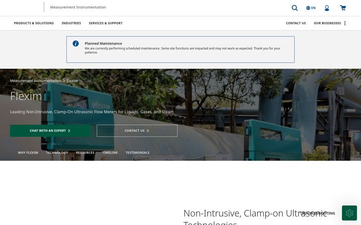 Screenshot of flexim.com