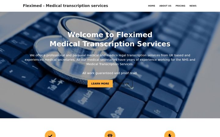 Screenshot von fleximed.co.uk