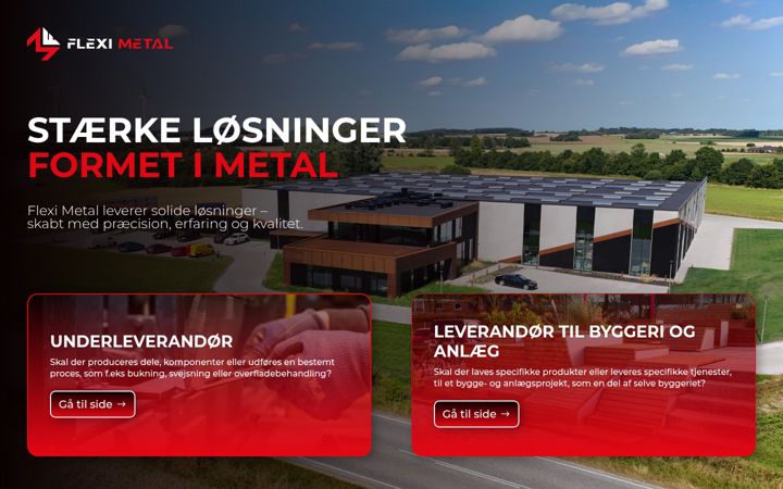 Screenshot of fleximetal.dk