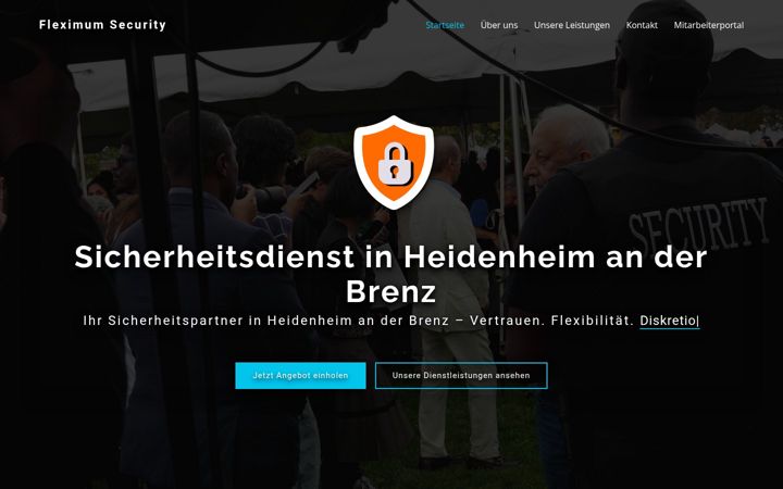 Screenshot of fleximum-security.de