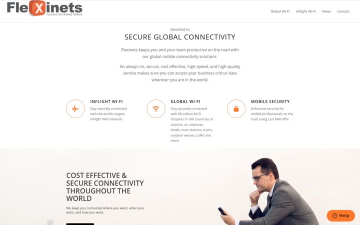 Screenshot of flexinets.eu